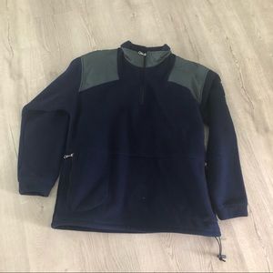 Men's Navy and Gray Fleece Jacket